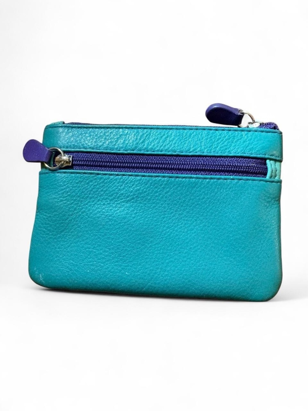 ili New York Multi-Colored Striped RFID-Blocking Leather Pouch - Picture 2 of 6